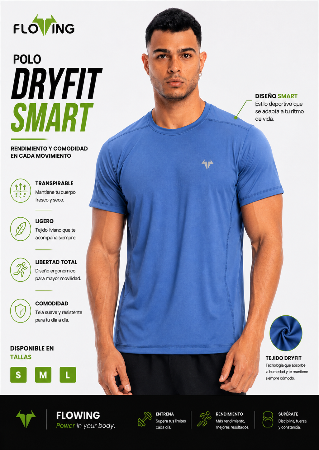 Polo Deportivo DRYFIT SMART FLOWING – Hombre